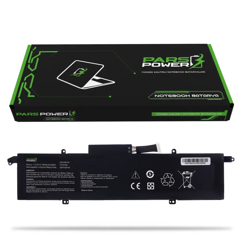 Asus ROG Zephyrus G14 GA401QE-K2016 Batarya - Pil (Pars Power)