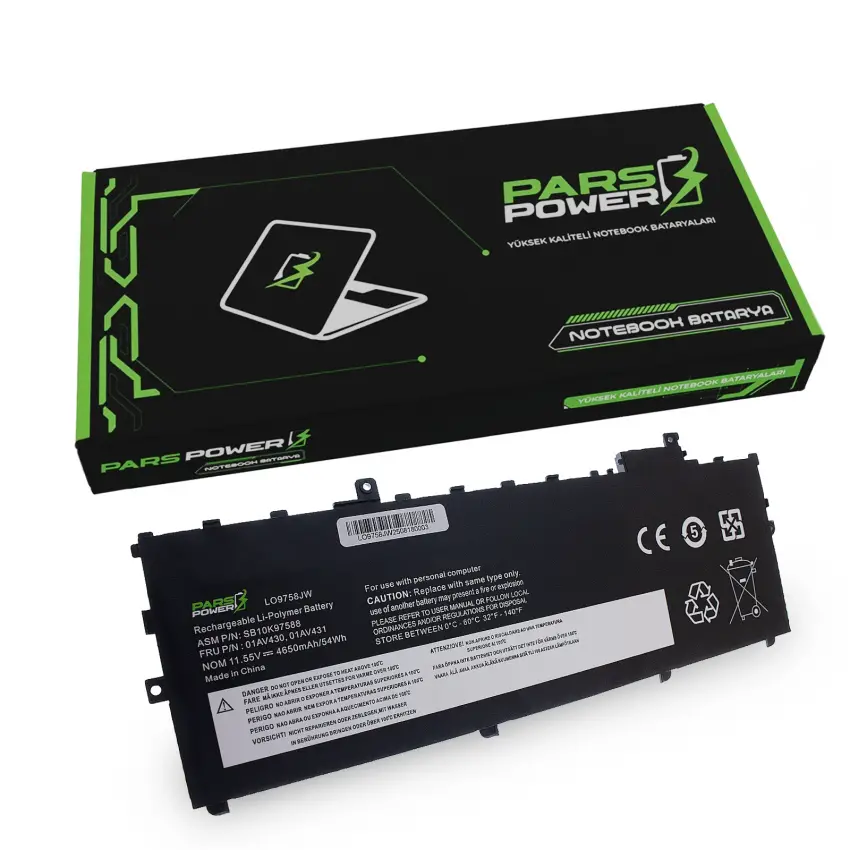 Lenovo ThinkPad X1 Carbon 6th Gen 20KGS8XC00 Batarya - Pil (Pars Power)