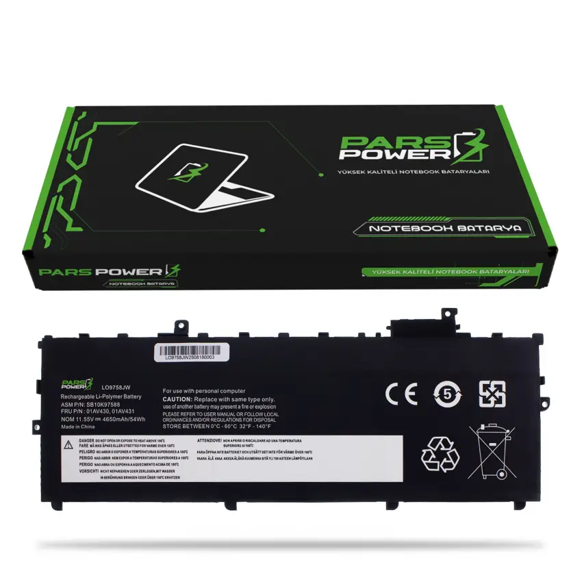 Lenovo ThinkPad X1 Carbon 6th Gen 20KGS8XC00 Batarya - Pil (Pars Power)
