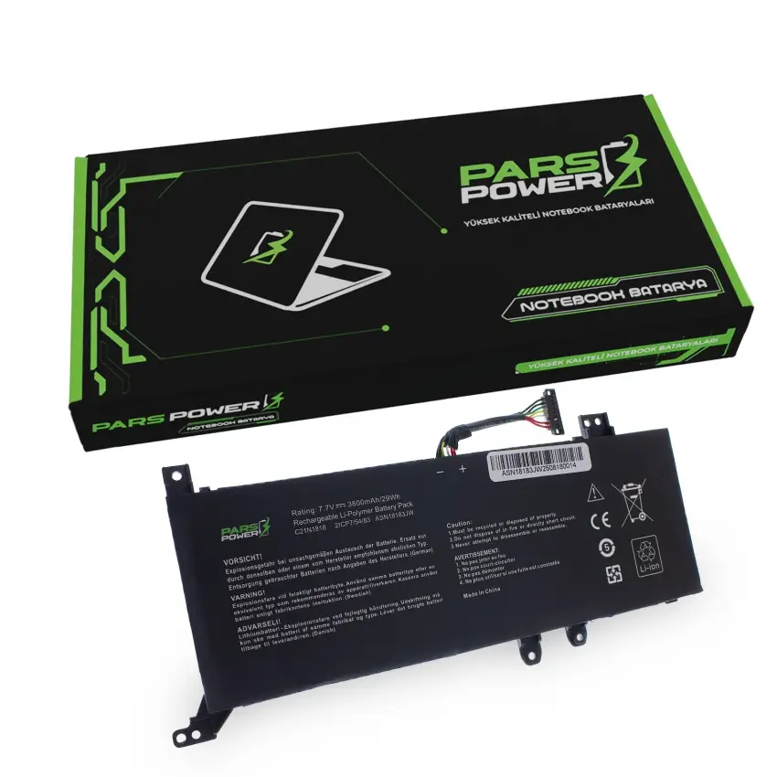 Asus F515, F1400 Batarya - Pil (Pars Power)
