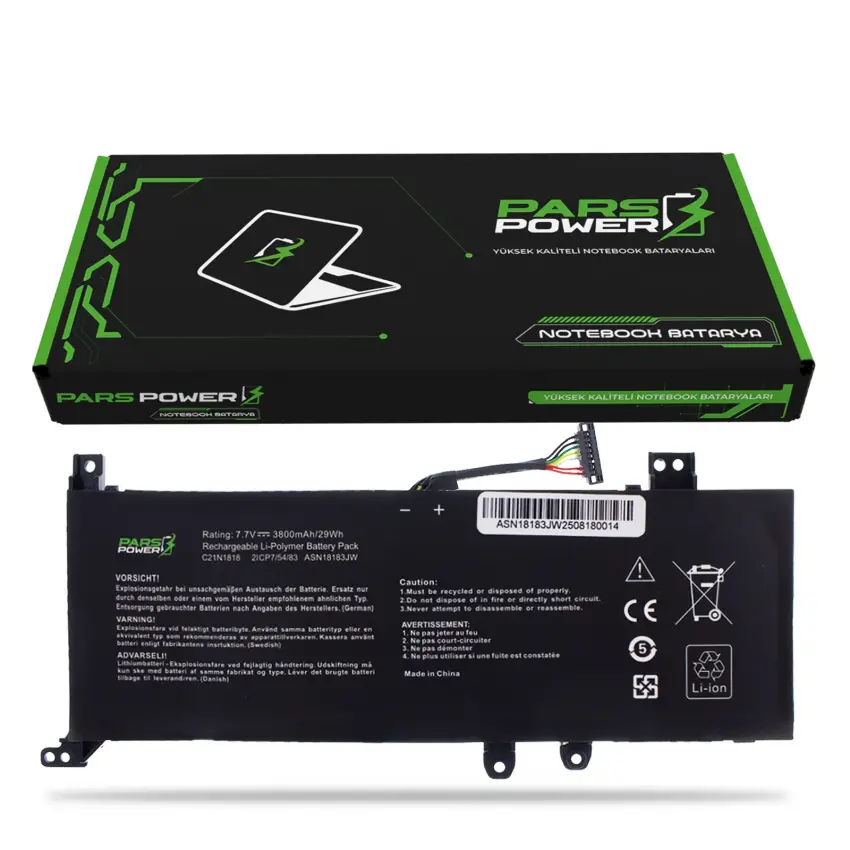 Asus X515K, X515KA Batarya - Pil (Pars Power)