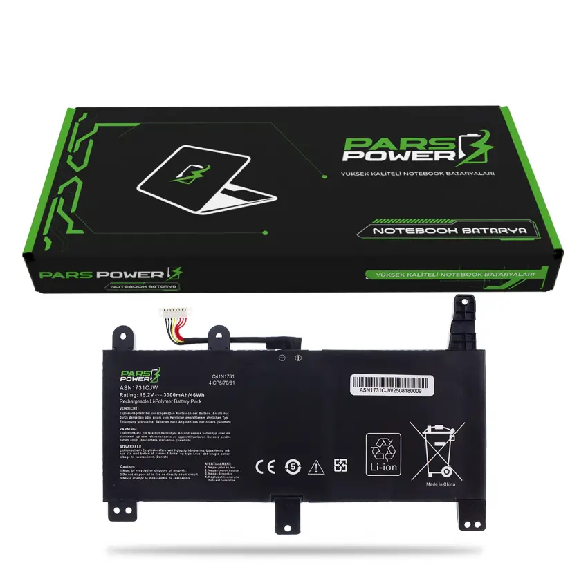 Asus ROG Strix Hero II GL504GM-DS74 Batarya - Pil (Pars Power)