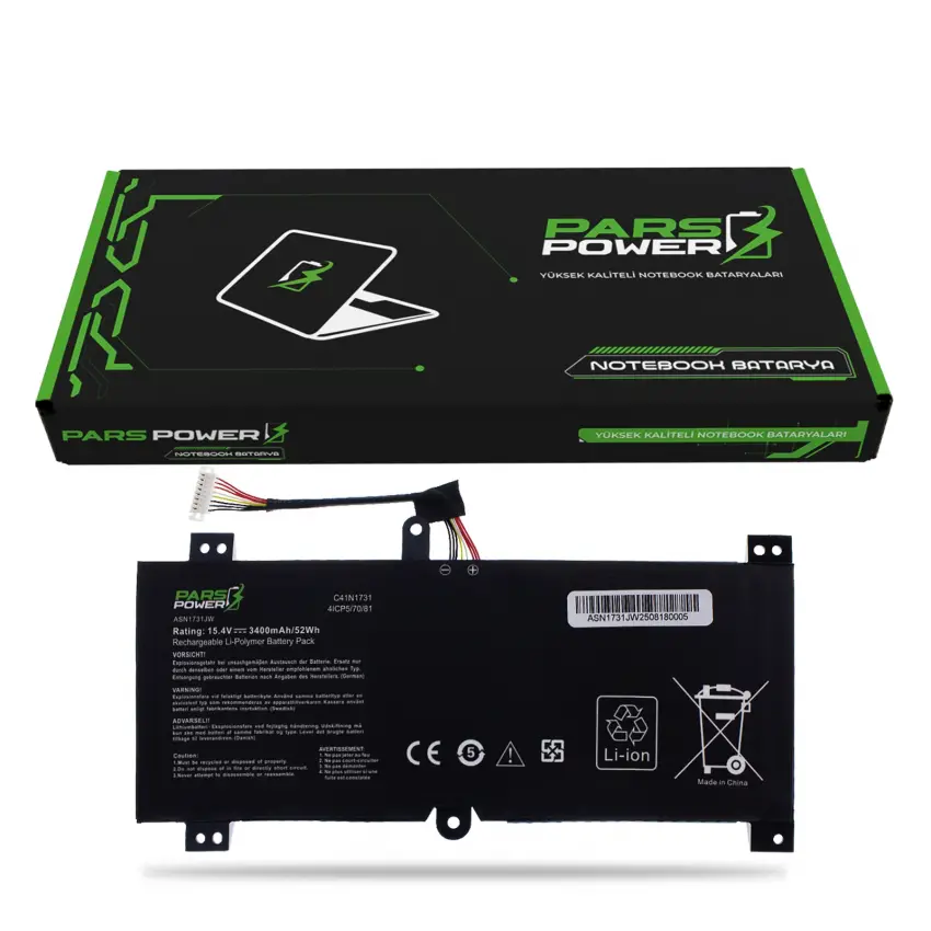 Asus ROG Strix Hero II GL504GM-DS74 Batarya - Pil (Pars Power)