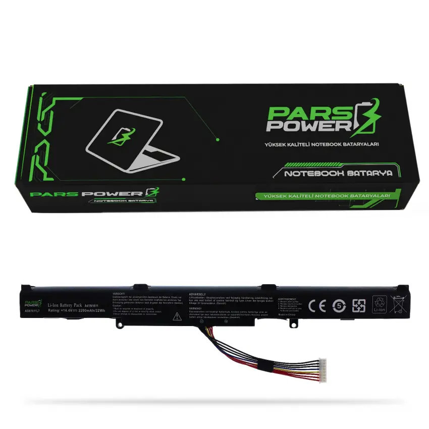 Asus A41N1611, A41LK9H Batarya - Pil (Pars Power)