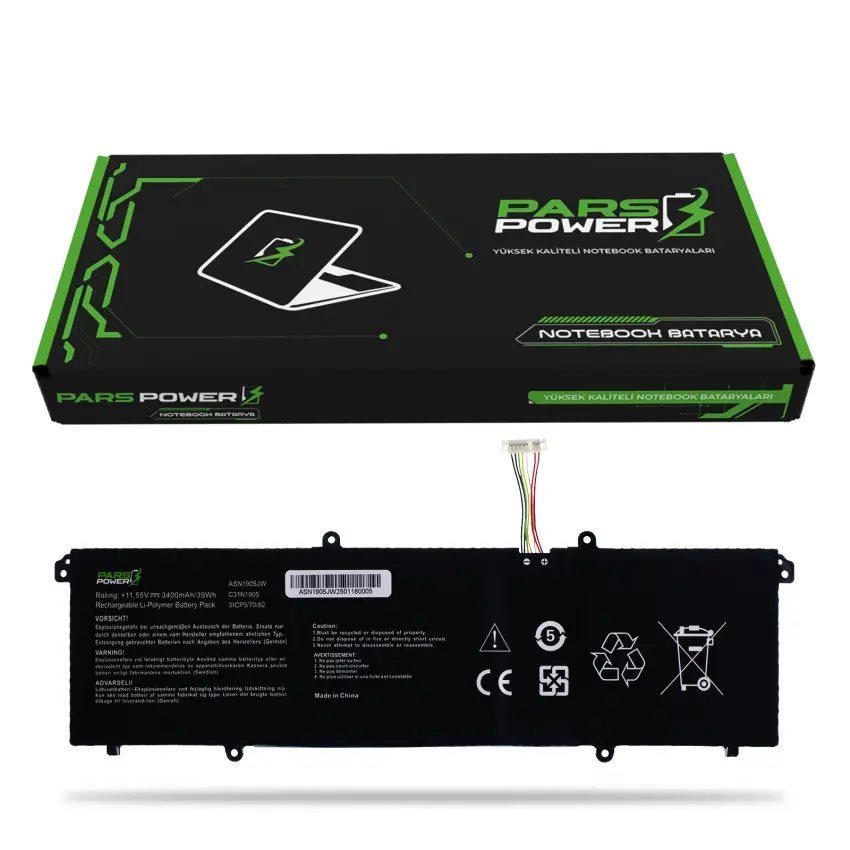 Asus Vivobook S15 D533IA-BQ016TS, D533IA-BQ156 Batarya - Pil (Pars Power)