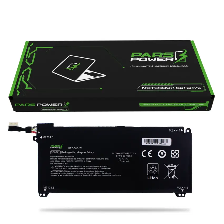 HP OMEN 15-dh0009nt (7BU06EA) Batarya - Pil (Pars Power)