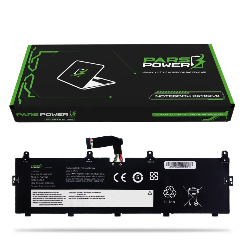 Lenovo ThinkPad 5B10W13903, SB10K97636 Batarya - Pil (Pars Power)