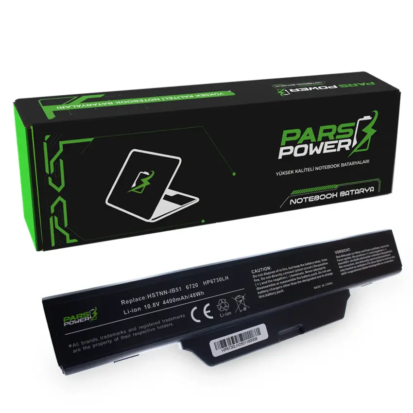 HP 550, 610, 615, 6720S, 6730S, 6735S, 6820S, 6830S Serisi Notebook Batarya - Pil (Pars Power)