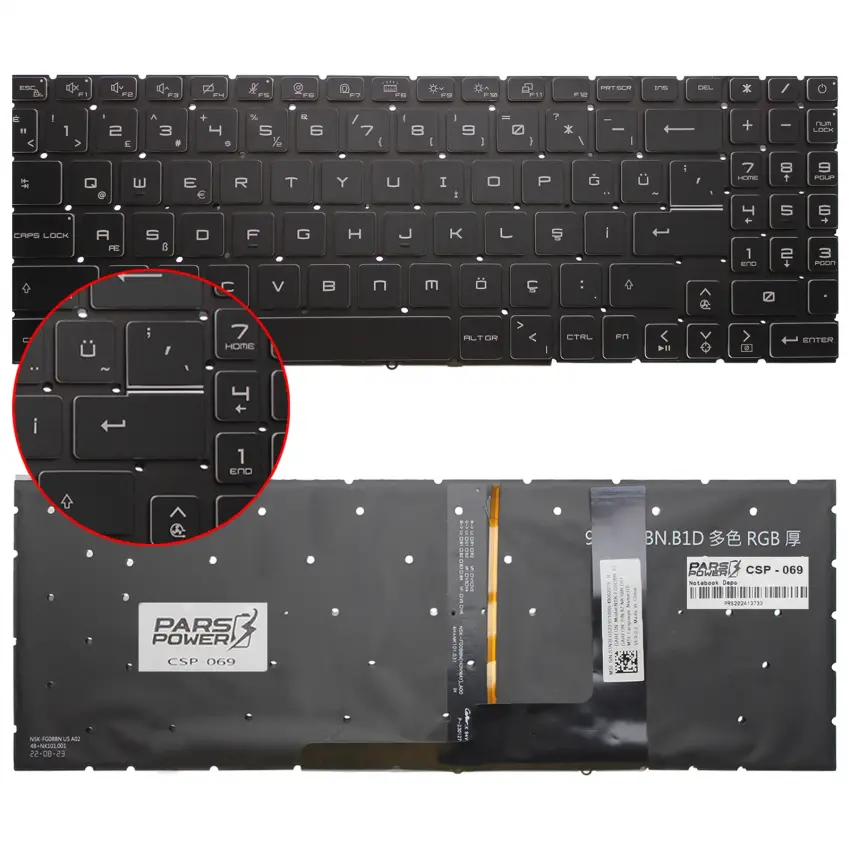 MSI Crosshair 16 HX AI D2XWFKG-093TR Klavye Işıklı (Siyah TR)