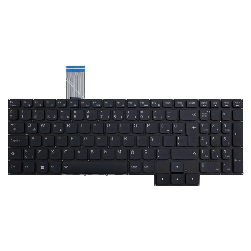 Lenovo 5CB1P43427, 5CB1P43396 Klavye Işıklı (Füme TR)