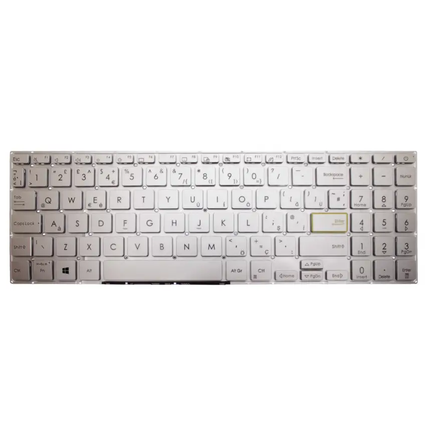 Asus 0KNB0-5127TU00 Klavye (Gümüş TR)