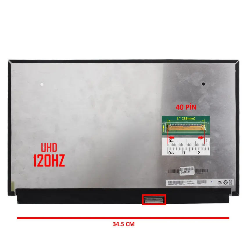 B156ZAN05.0 Lcd Led Ekran - Panel