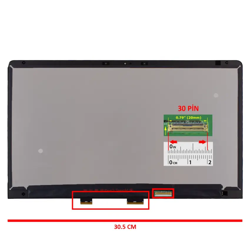 Asus B133HAN04.2 Ekran - Dokunmatik Set