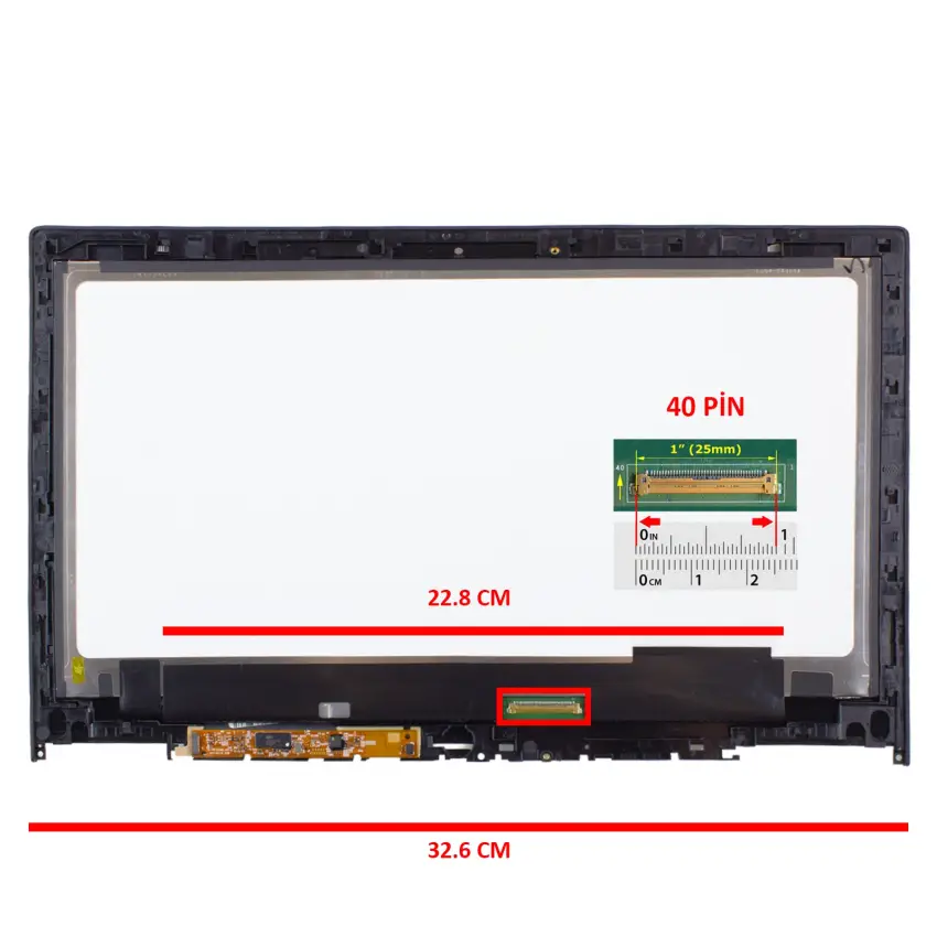LTN133YL03, LTN133YL 03 Dokunmatik + Led Ekran Set