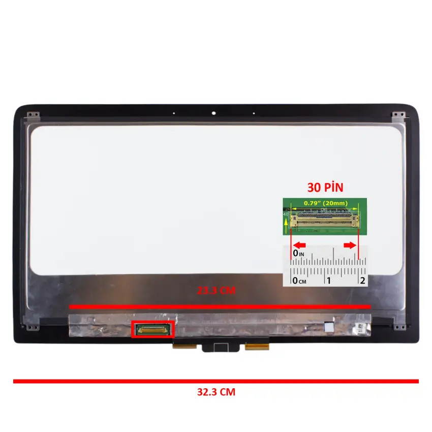 Hp 790188-442, 029A0D302A Uyumlu Dokunmatik - Led Ekran Set