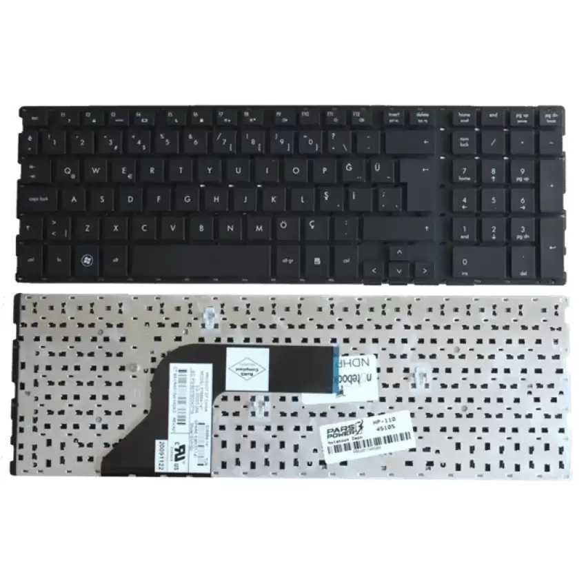 Hp 9J.N1U82.M01, NSK-HEM0G, SN5092-28A Notebook Klavye (Siyah TR)