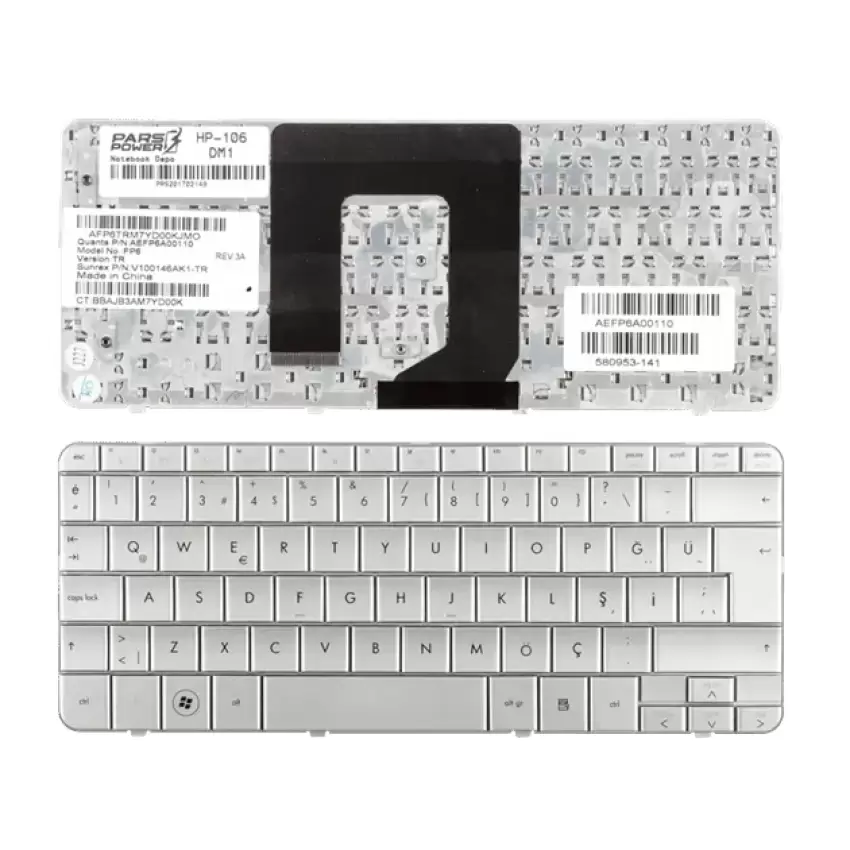 Hp 580030-051 Notebook Klavye (Gümüş TR)