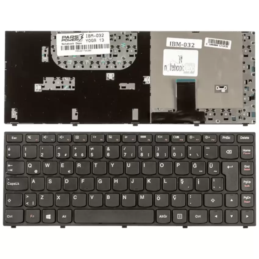 Lenovo 25202914 Notebook Klavye (Siyah TR)