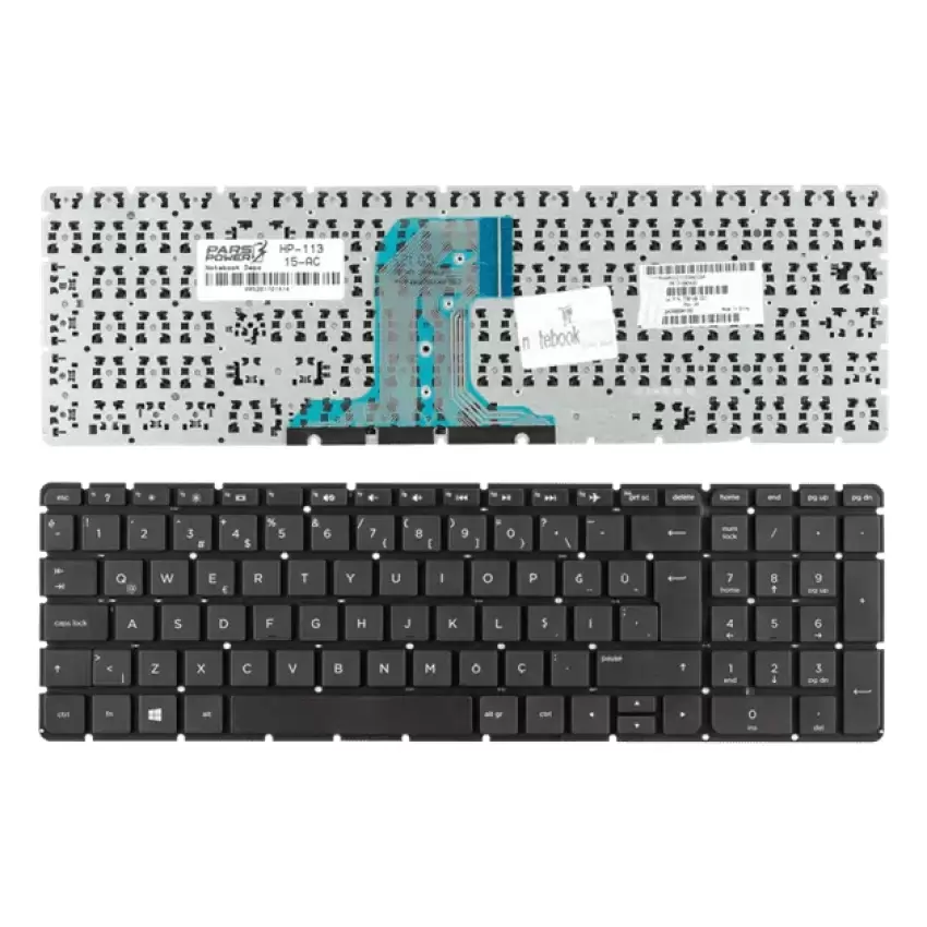 Hp V151802AK1, V151802AS1, TPN-C125 Notebook Klavye (Siyah TR)