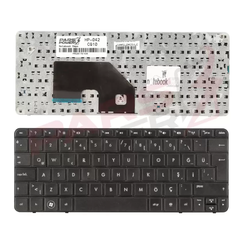 Hp Mini CQ10-500 Notebook Klavye (Siyah TR)