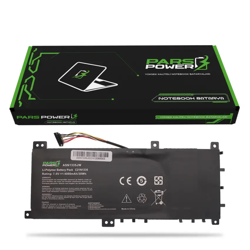Asus ASN1335JW Batarya - Pil (Pars Power)