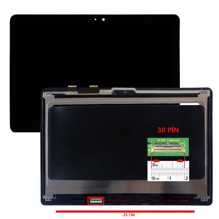 Asus ZenBook LP133QD1-SPB2 Lcd Ekran - Dokunmatik Touch Set