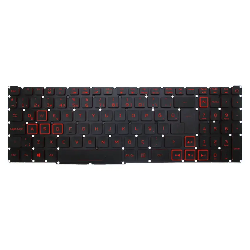 Acer Nitro 5 AN515-45-R1LW, AN515-45-R1MM Klavye Işıklı (Siyah TR)