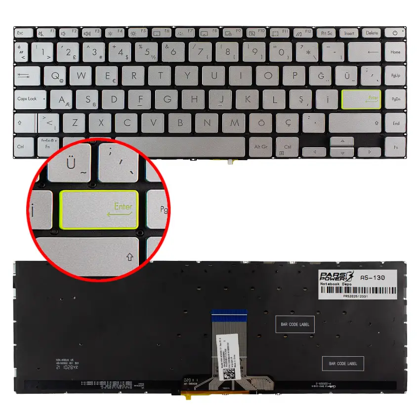 Asus VivoBook 14 K413EA-EK1730 Klavye Işıklı (Gümüş TR)