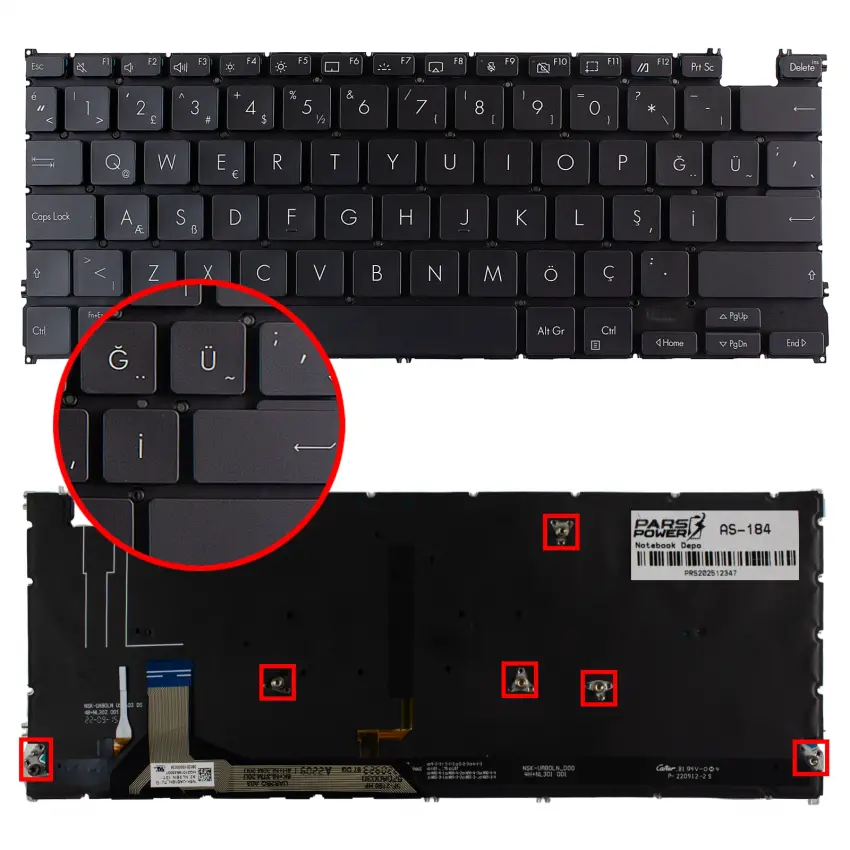 Asus ZenBook 14 OLED UX3402ZA-KM501W Klavye Işıklı (Siyah TR)