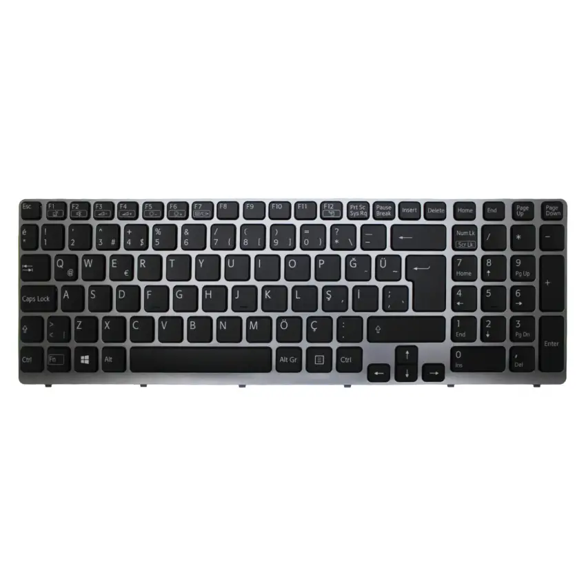 Sony Vaio SVE151E11M Notebook Klavye Işıklı (Siyah TR)