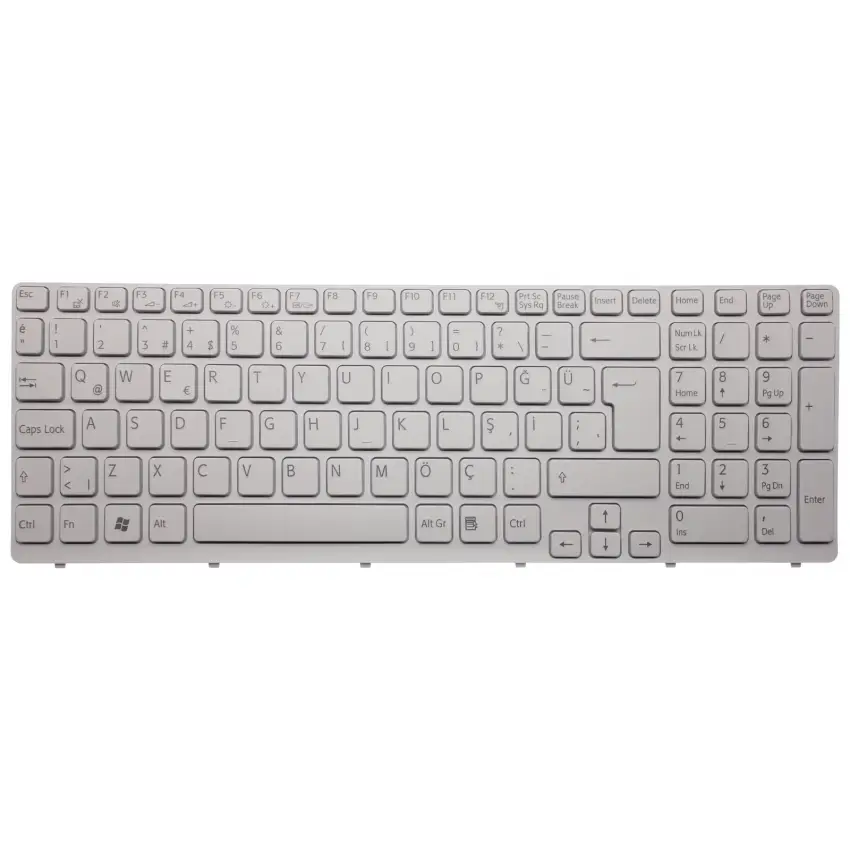 Sony Vaio SVE151E11M Notebook Klavye (Beyaz TR)