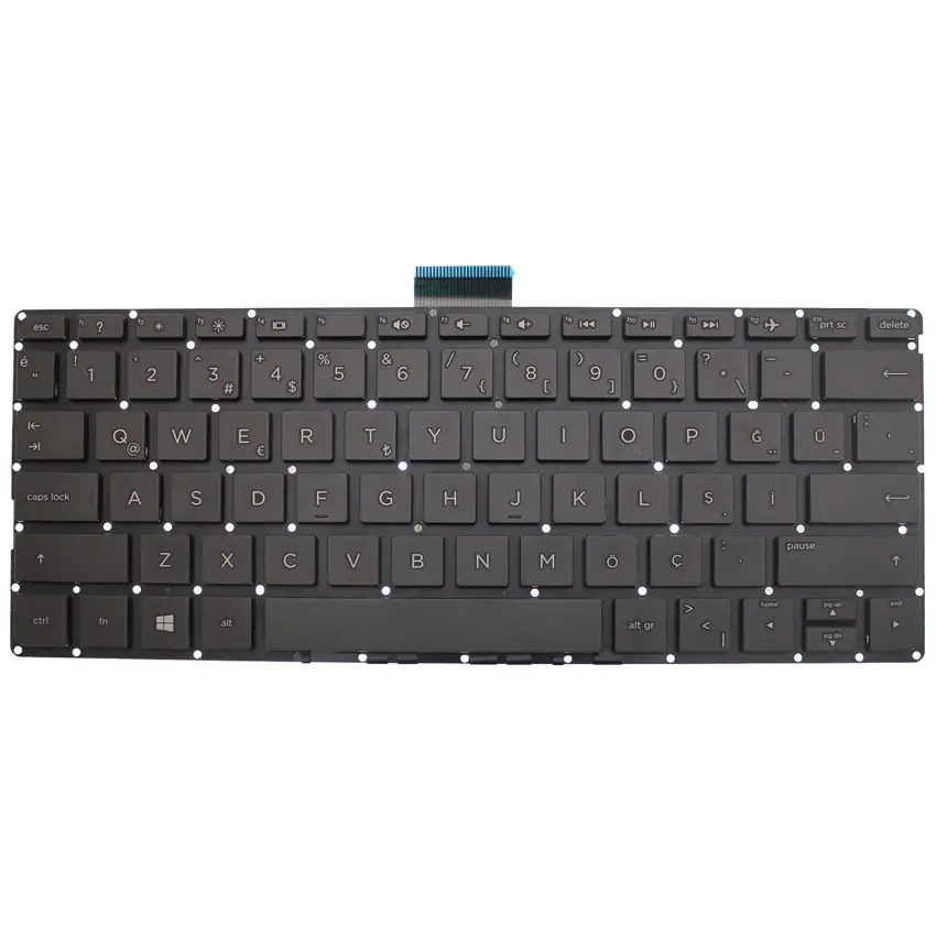 HP Stream x360 11-aa000 Klavye (Siyah TR)