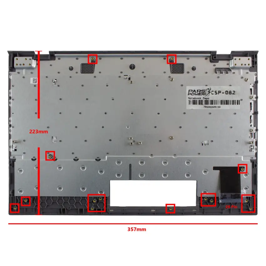Casper V6329A Notebook Klavye Kasalı (Siyah TR)