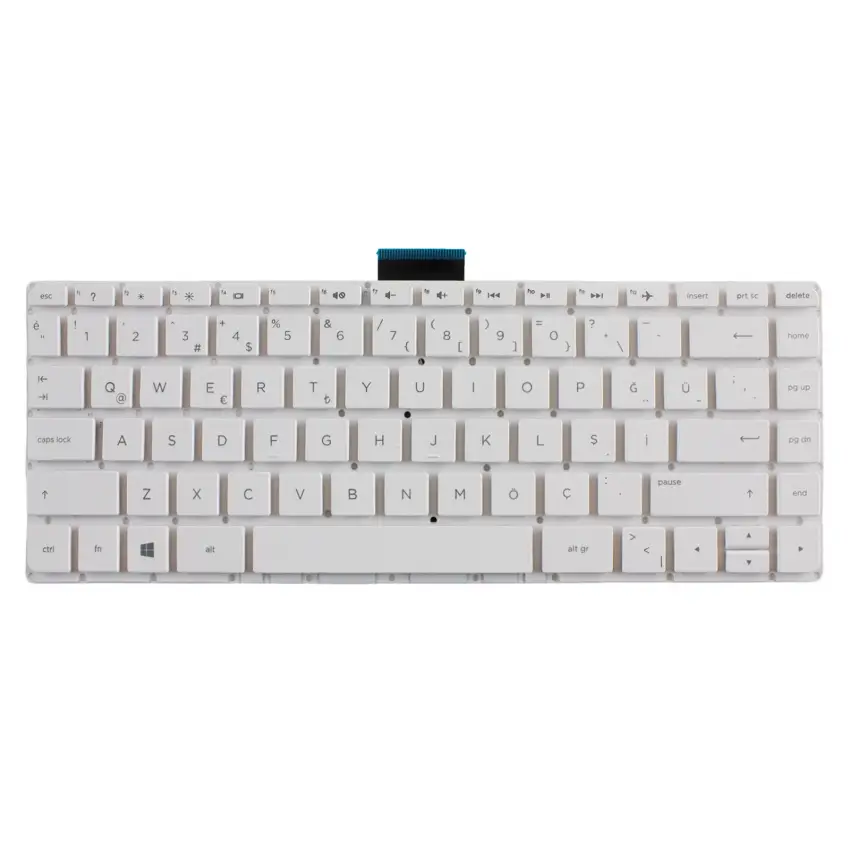 HP Stream 14-ax000 Serisi Notebook Klavye (Beyaz TR)