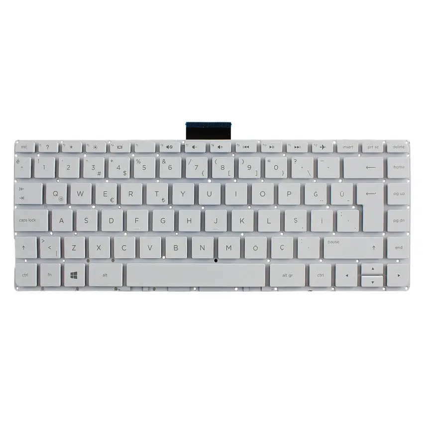 HP Stream 14-ax000 Serisi Notebook Klavye (Beyaz TR)