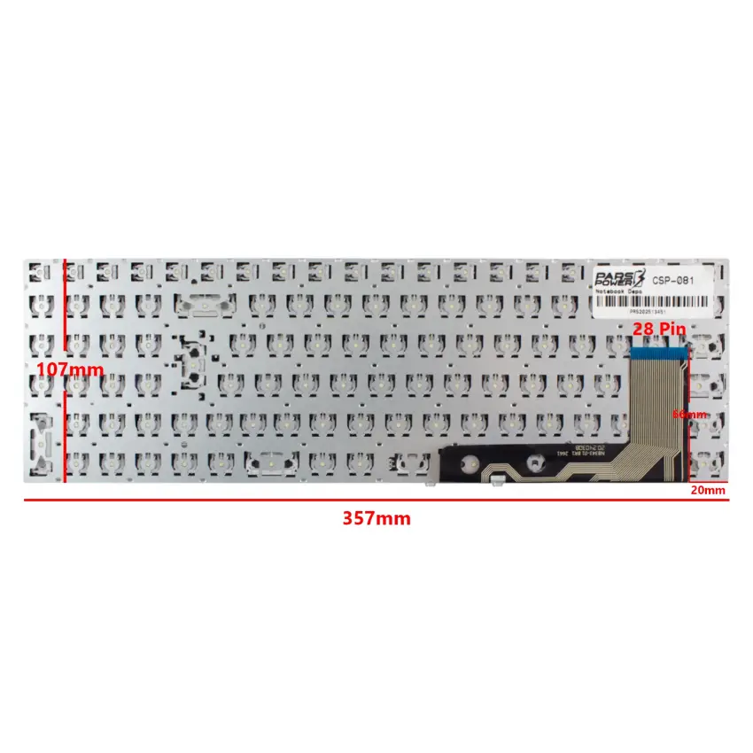 Casper Nirvana C370 Serisi Notebook Klavye (Siyah TR)