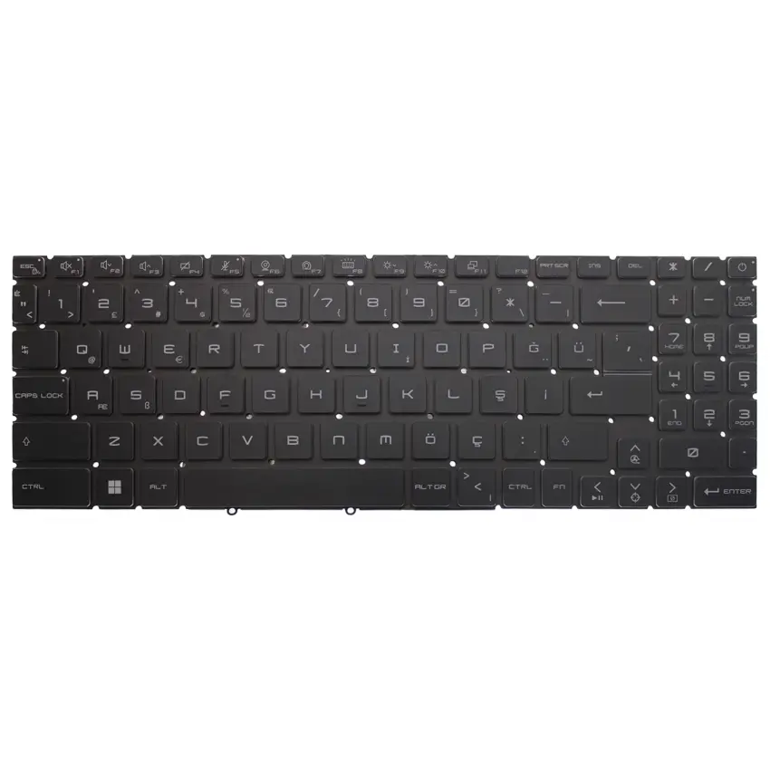 MSI MS-17S1, MS-17S2 Klavye Işıklı (Siyah TR)