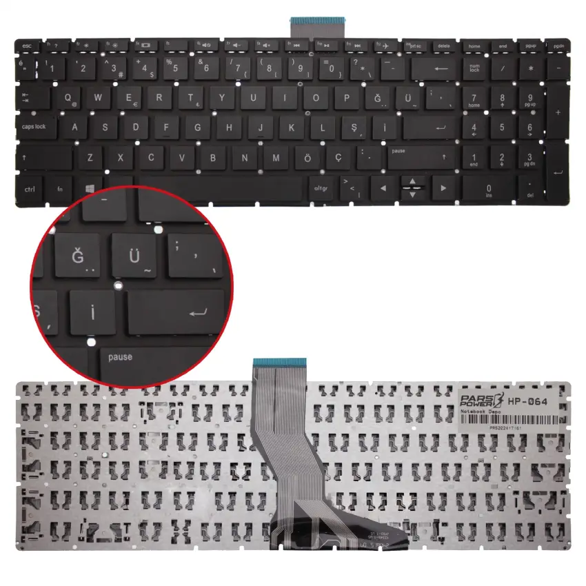 Hp Pavilion 15-cc023cl Notebook Klavye (Siyah TR)