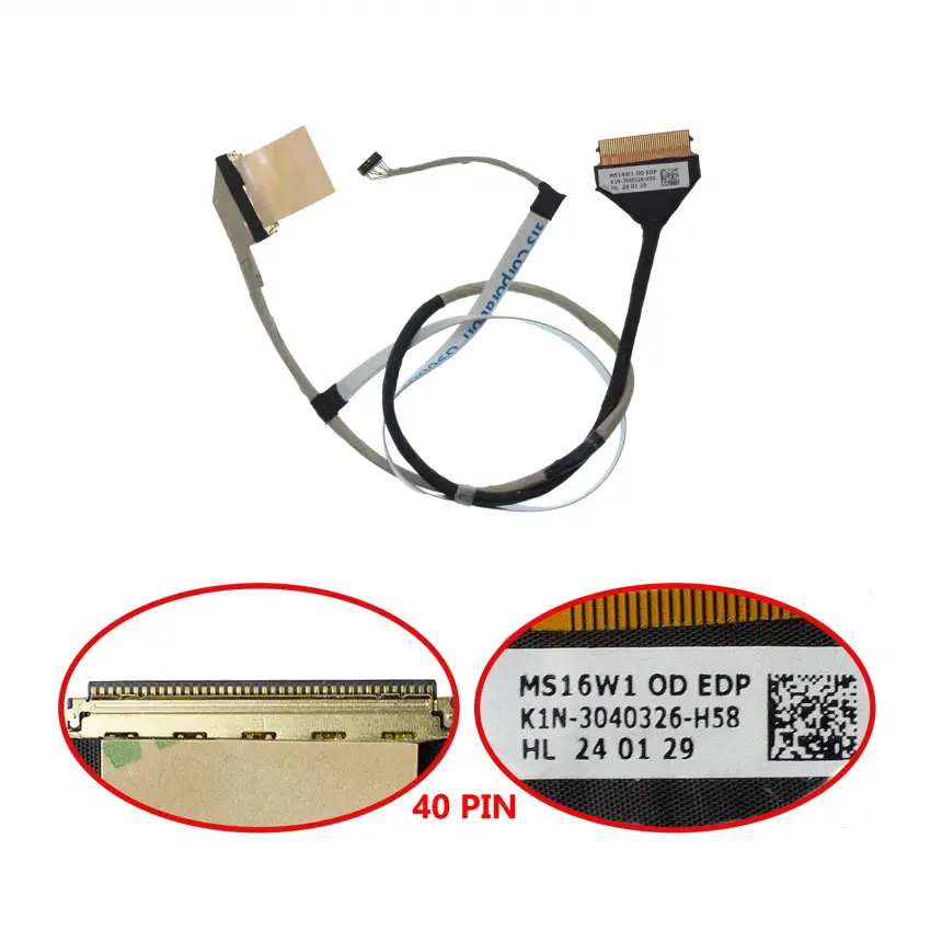 Msi K1N-3040172-J36 40 Pin Lcd - Ekran Data Flex Kablosu