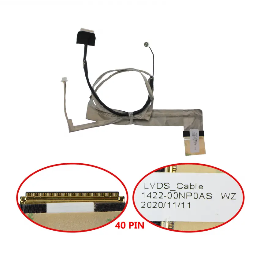 Asus K52, A52 Lcd - Ekran Data Flex Kablosu