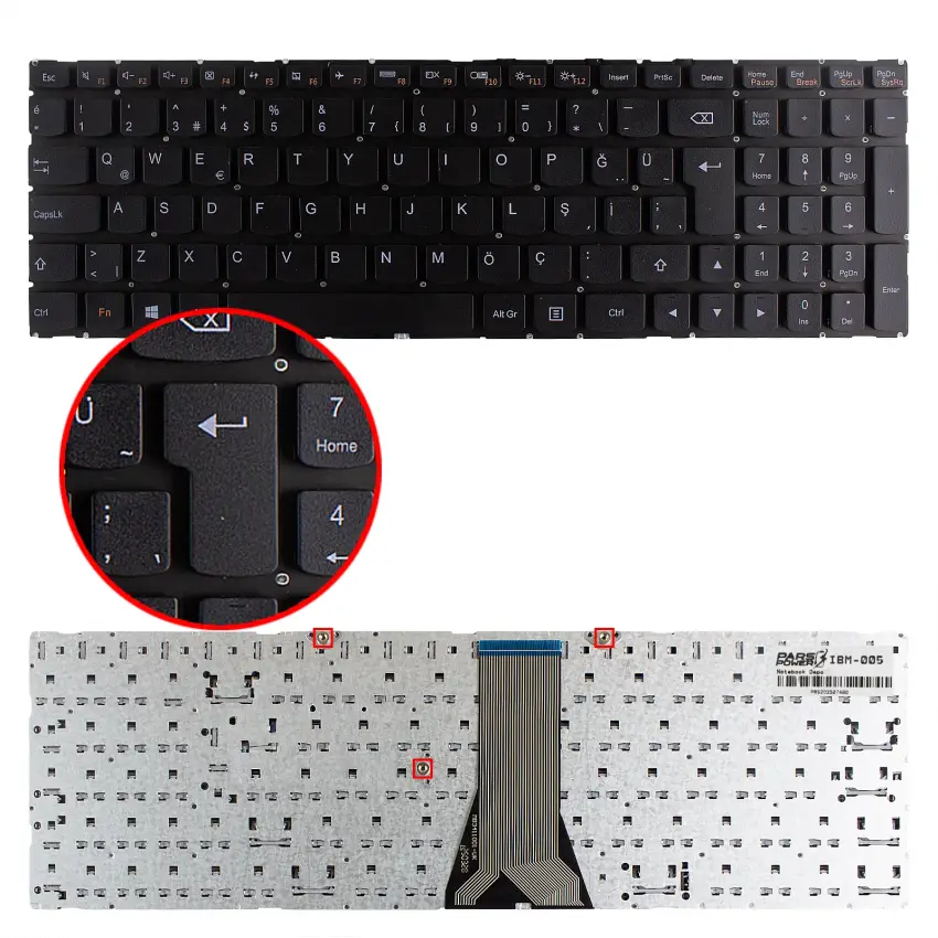 Lenovo G500S, G505S, G510S, S500, S510P, Z510, Z510P Klavye (Siyah TR)