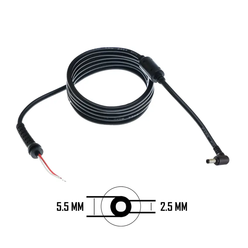 Standart Uç 120W, 180W 5.5x2.5mm Yüksek Amper Notebook - Laptop Adaptör Tamir Kablosu (Pars Power)