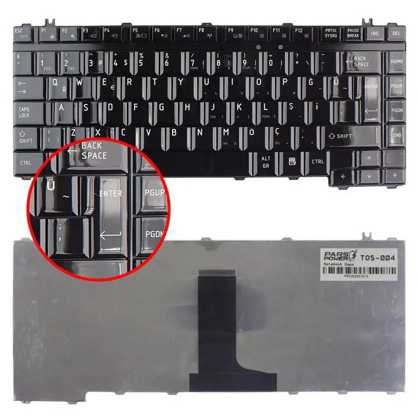 Toshiba Satellite L450-178, L450-17C Notebook Klavye (Parlak TR)