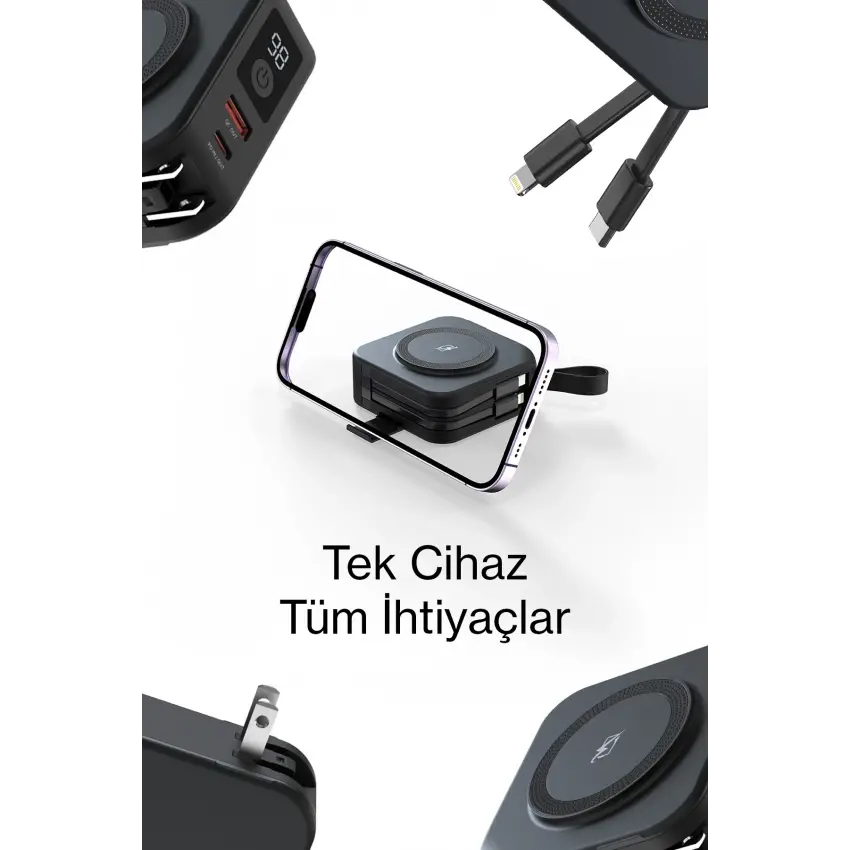 Pars Power Tripmax PRS-M001B Gan Adaptörlü Power Bank (Siyah)