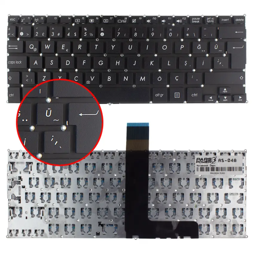 Asus VivoBook 0KNB0-1123TU00, 9Z.N8KSQ.70T Klavye (Siyah TR)