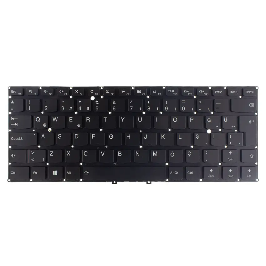 Lenovo Yoga 910-13IKB Uyumlu Klavye Işıklı (Siyah TR)