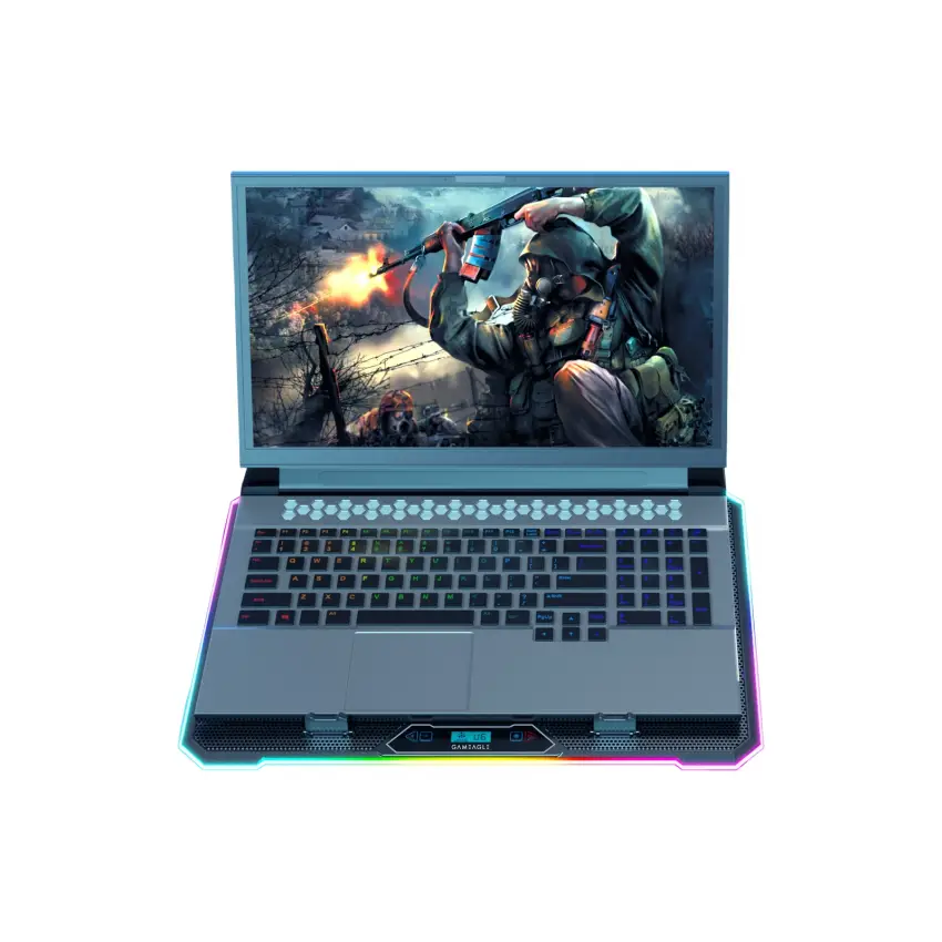Aero Storm V15 RGB 15 Fanlı 10 RGB Modlu 9-17.3 Notebook Soğutucu Stand Laptop  Soğutucu