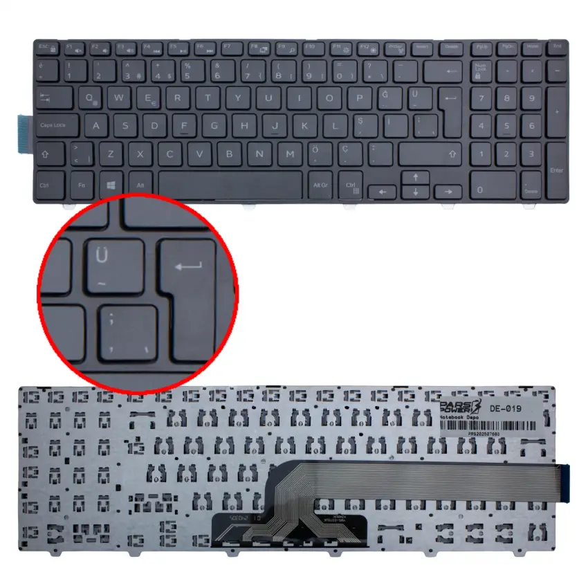 Dell MP-13N76TQ-442, MP-13N7 Notebook Klavye (Siyah TR)