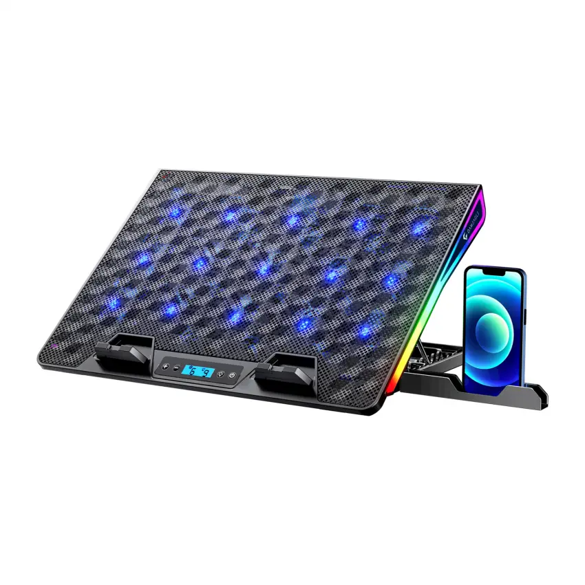 Gameagle Shadow Cool GT15 RGB 15 Fanlı 10 RGB Modlu 9-17.3 Notebook Soğutucu Stand Laptop Soğutucu