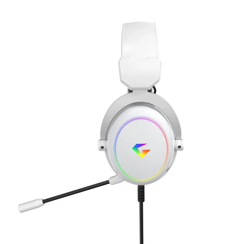 Auralis 7.1 RGB Kablolu Mikrofonlu 7.1 USB Profesyonel Oyuncu Kulaklığı Beyaz